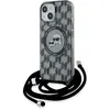 Image de Coque Rigide Noire/noire Karl Lagerfeld Klhmp15shckcklck Pour Iphone 15/14/13 6,1 Pouces, Bandoulière Iml Monogramme Karl Et Choupette, Magsafe