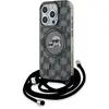 Image de Coque Rigide Noire Karl Lagerfeld Klhmp15lhckcklck Pour Iphone 15 Pro 6.1, Bandoulière Iml Monogramme Karl Et Choupette, Magsafe