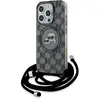 Image de Étui Karl Lagerfeld pour iPhone 15 Pro Max 6.7 noir étui rigide IML Crossbody Monogram Karl & Choupette Head MagSafe - Neuf