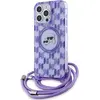 Image de Coque Rigide Violette Pour Iphone 15 Pro Max 6,7 Pouces Karl Lagerfeld Klhmp15xhckcklcu, Bandoulière Iml, Monogramme Karl Et Choupette, Magsafe