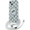 Image de Étui Karl Lagerfeld pour iPhone 15 6.1 transparent étui rigide IML Crossbody Monogram Karl & Choupette Head MagSafe - Neuf