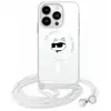 Image de Étui Karl Lagerfeld pour iPhone 15 Pro 6.1 étui rigide transparent IML Choupette Head & Cord Magsafe - Neuf