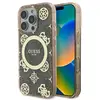 Image de Coque Rigide Marron/marron Guess Guhmp16lh4pyeew Pour Iphone 16 Pro 6,3 Pouces, Motif Pivoine Iml, Compatible Magsafe Et 4g.