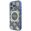 Image de Étui Guess pour iPhone 16 Pro Max 6.9 bleu étui rigide IML Peony On 4G Background MagSafe - Neuf
