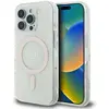Image de Coque Rigide Blanche/blanche Guess Guhmp16lh4dteh Pour Iphone 16 Pro 6,3 Pouces, Compatible Magsafe, Avec Fond Blanc Et 4g.