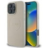 Image de Coque Rigide Beige/beige Grainée Pour Iphone 16 Pro Max 6,9 Pouces Guess Guhmp16xpghsmme Avec Anneau Magsafe
