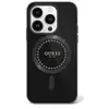 Image de Coque Rigide Noire Guess Guhmp16lpftdtek Pour Iphone 16 Pro 6,3 Pouces Avec Strass Iml Et Magsafe