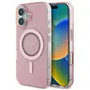 Image de Coque Rigide Rose Guess Guhmp16spftdtep Pour Iphone 16 6.1, Strass Iml, Magsafe