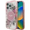 Image de Étui Guess pour iPhone 16 Pro Max 6.9 rose étui rigide IML Flower & Tonal Circle MagSafe - Neuf