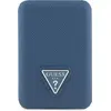 Image de GuessPolyuréthaneGrained Triangle Logo Magsafe 5 000mah Powerbank Blau Blau One Size