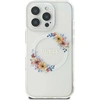 Image de Guess Iml Flowers Wreath Magsafe Case pour Iphone 16 - Clair