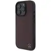 Image de Étui Mercedes pour iPhone 16 Pro Max 6.9 rouge étui rigide MB Wood Imitation Leather MagSafe - Neuf