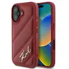 Image de Coque Rigide Matelassée Karl Lagerfeld Klhcp16spqdsmgr Pour Iphone 16 6,1 Pouces Rouge/rouge, Signature