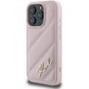 Image de Étui Karl Lagerfeld pour iPhone 16 Pro 6.3 rose étui rigide Quilted Signature - Neuf