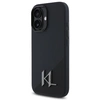 Image de Étui Karl Lagerfeld pour iPhone 16 6.1 noir étui rigide Silicone Shadow Metal Initial MagSafe - Neuf