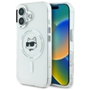 Image de Coque Rigide Blanche/blanche Karl Lagerfeld Klhmp16mhlschh Pour Iphone 16 Plus 6,7" Avec Tête Choupette En Métal Et Magsafe