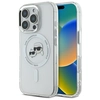 Image de Coque Rigide Blanche Karl Lagerfeld Klhmp16xhlskch Pour Iphone 16 Pro Max 6,9" (iml Metal) Avec Tête Karl Et Choupette Magsafe