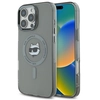 Image de Coque Rigide Noire Karl Lagerfeld Klhmp16lhlschk Pour Iphone 16 Pro 6,3" Avec Tête Choupette En Métal Et Magsafe
