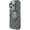 Image de Étui Karl Lagerfeld pour iPhone 16 Pro 6.3 noir étui rigide IML Monogram Karl&Choupette Head MagSafe - Neuf
