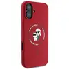 Image de Étui Karl Lagerfeld pour iPhone 16 6.1 rouge étui rigide Silicone Karl&Choupette Ring MagSafe - Neuf