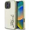 Image de Étui Karl Lagerfeld pour iPhone 16 Pro 6.3 or étui rigide Metal Signature - Neuf