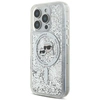 Image de Étui Karl Lagerfeld pour iPhone 16 Pro 6.3 étui rigide transparent Liquid Glitter Karl&Choupette Head Magsafe - Neuf