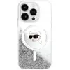 Image de Coque Rigide Transparente À Paillettes Liquides Karl Lagerfeld Klhmp16llgkisgh Pour Iphone 16 Pro 6,3 Pouces, Compatible Magsafe.