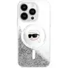 Image de Étui Karl Lagerfeld pour iPhone 16 Pro 6.3 étui rigide transparent Liquid Glitter Karl Head Magsafe - Neuf