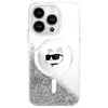 Image de Étui Karl Lagerfeld pour iPhone 16 6.1 étui rigide transparent Liquid Glitter Choupette Head Magsafe - Neuf