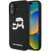 Image de Coque Rigide En Silicone Noir/noir Pour Iphone 16 Plus 6,7 Pouces, Compatible Magsafe, Avec Impression Double Face.