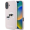 Image de Étui Karl Lagerfeld pour iPhone 16 6.1 rose étui rigide Silicone Double Heads Print MagSafe - Neuf