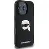 Image de Étui Karl Lagerfeld pour iPhone 16 Pro 6.3 noir étui rigide Silicone Karl Head Print MagSafe - Neuf