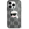 Image de Coque Rigide Noire Pour Iphone 16 6,1 Pouces Karl Lagerfeld Klhcp16shklpkhk, Plaquée Iml, Avec Logo Karl Head.