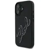 Image de Coque Rigide Noire/noire Karl Lagerfeld Klhcp16s3drksdlk Pour Iphone 16 6,1 Pouces, Signature En Caoutchouc 3d