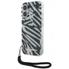 Image de Coque Rigide Noire À Motif Zèbre Iml Avec Cordon, Référence Karl Lagerfeld Klhcp16shzbpkcck, Pour Iphone 16 6,1 Pouces.