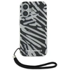 Image de Étui Karl Lagerfeld pour iPhone 16 6.1 noir étui rigide IML Zebra Pattern & Cord - Neuf