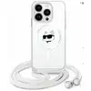 Image de Étui Karl Lagerfeld pour iPhone 16 Pro 6.3 étui rigide transparent IML Choupette Head & Cord Magsafe - Neuf