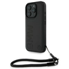 Image de Étui Rigide Bmw Signature En Cuir Noir Avec Cordon Pour Iphone 16 Pro