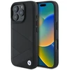Image de Coque Rigide Bmw Bmhcp16l23rcgpk Pour Iphone 16 Pro 6,3 Pouces, Noir, Motif Lignes Croisées, En Cuir À Motif Sign Crossing Lines.