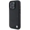 Image de Étui BMW pour iPhone 16 Pro 6.3 noir étui rigide Sign Leather Crossing Lines Pattern - Neuf