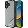 Image de BMW BMHMP16S23PUPDG iPhone 16 6.1" gris hardcase M Perforated Tricolor Line Housse MagSafe