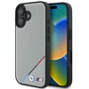 Image de Coque Rigide Grise/grise Bmw Bmhmp16s23pupdg Pour Iphone 16 6.1, Modèle M, Perforée Et Tricolore, Compatible Magsafe.