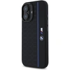 Image de Étui BMW pour iPhone 16 6.1 noir étui rigide Silicone Hexagon Blue Line MagSafe - Neuf