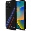 Image de Coque Rigide Bmw Bmhmp16x23sspk Pour Iphone 16 Pro Max 6,9 Pouces, Noire, En Silicone À Lignes Aléatoires, Compatible Magsafe.