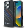 Image de Coque Rigide Noire Bmw Bmhcp16l23htrak Pour Iphone 16 Pro 6,3" À Rayures Aléatoires Motorsport Iml