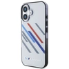 Image de Étui BMW pour iPhone 16 6.1 gris étui rigide Motosport IML Random Stripes - Neuf
