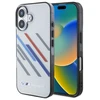 Image de Coque Rigide Grise À Rayures Aléatoires Bmw Motorsport Iml Pour Iphone 16 Plus 6,7 Pouces (bmw Bmhcp16m23htrag)