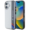 Image de Coque Rigide Grise À Rayures Verticales Bmw Motorsport Iml Pour Iphone 16 6.1 (bmw Bmhcp16s23htfeg).