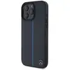 Image de Étui Mercedes pour iPhone 16 Pro Max 6.9 bleu marine étui rigide MB Blue Line Leather MagSafe - Neuf