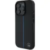 Image de Étui Mercedes pour iPhone 16 Pro 6.3 noir étui rigide MB Blue Line Leather MagSafe - Neuf